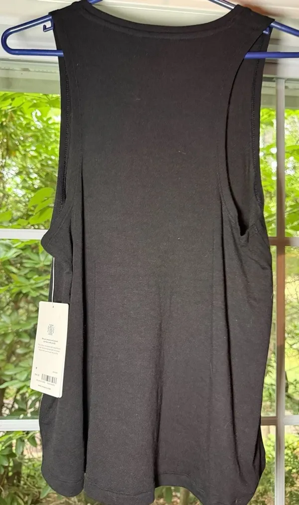 Athleta Well Rested Rib Sleep Tank, Black, Medium - Image 3