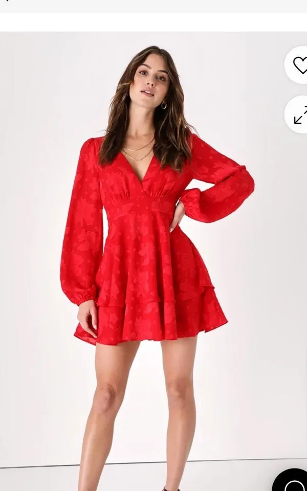 Lulus Dress Red Mini - Image 3