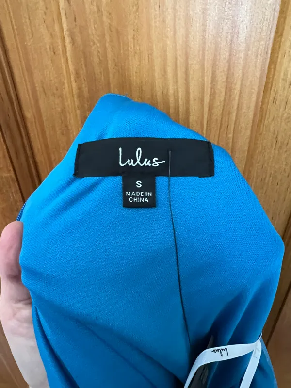 Lulus Stunning Attitude Blue Keyhole Halter Neck Maxi Dress - Image 6