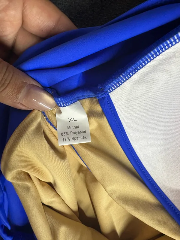 🆕WOT Classic Ruched One-Piece Swimsuit in Royal Blue Size XL - Image 6