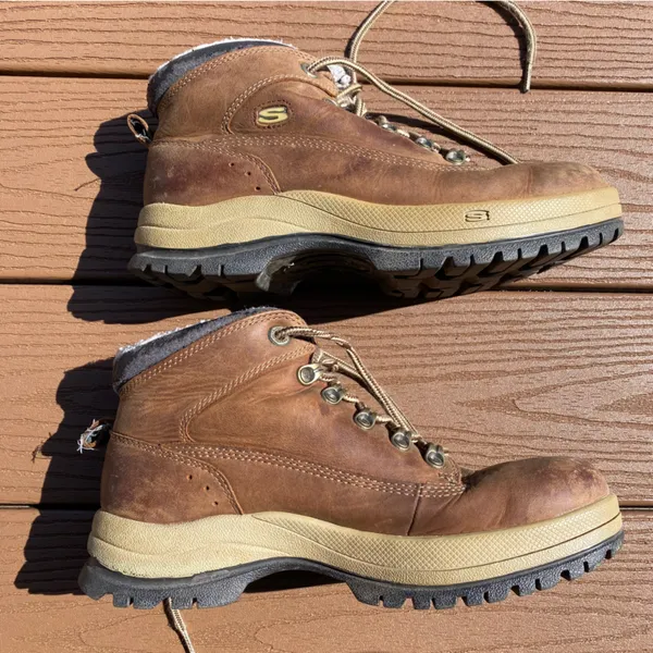Y2K Skechers Chunky Sherpa Hiking Boots Women’s 8.5 - Image 8