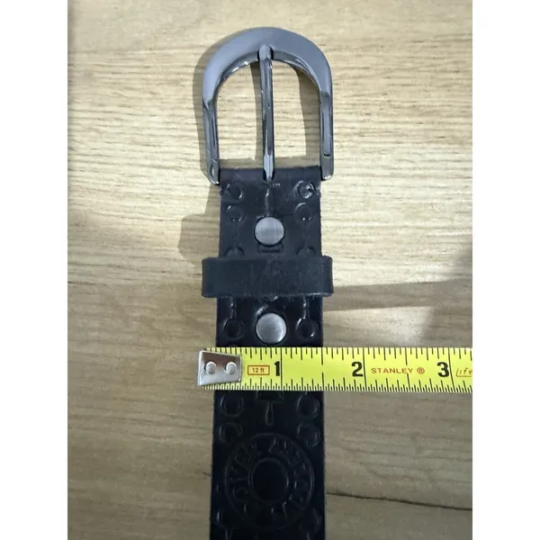 Dover Saddlery Bit By Bit‎ Belt Embossed Leather Equestrian Women Sz 28 Black - Image 5