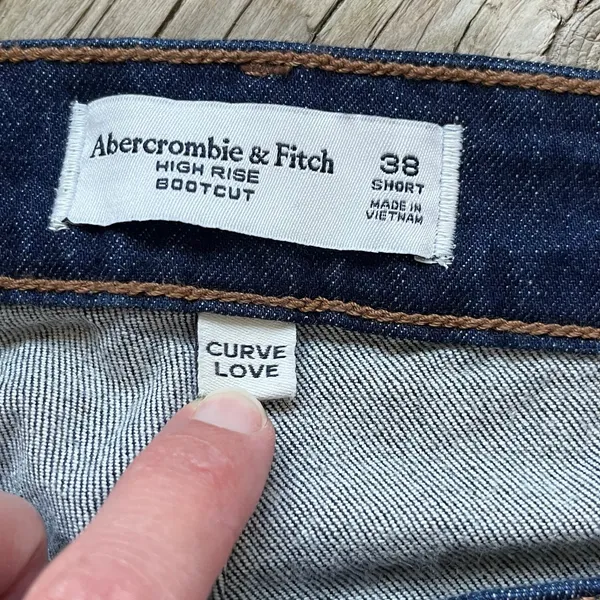 Abercrombie & Fitch Curve Love High Rise Bootcut Jeans Size 38S (46" Waist) NEW! - Image 7