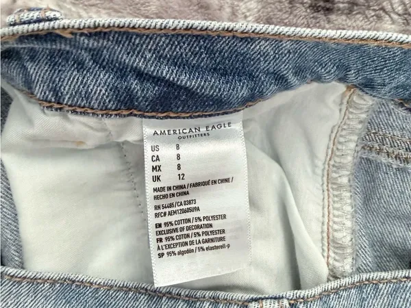 American Eagle Outfitters Light Wash Denim Shorts - Image 4