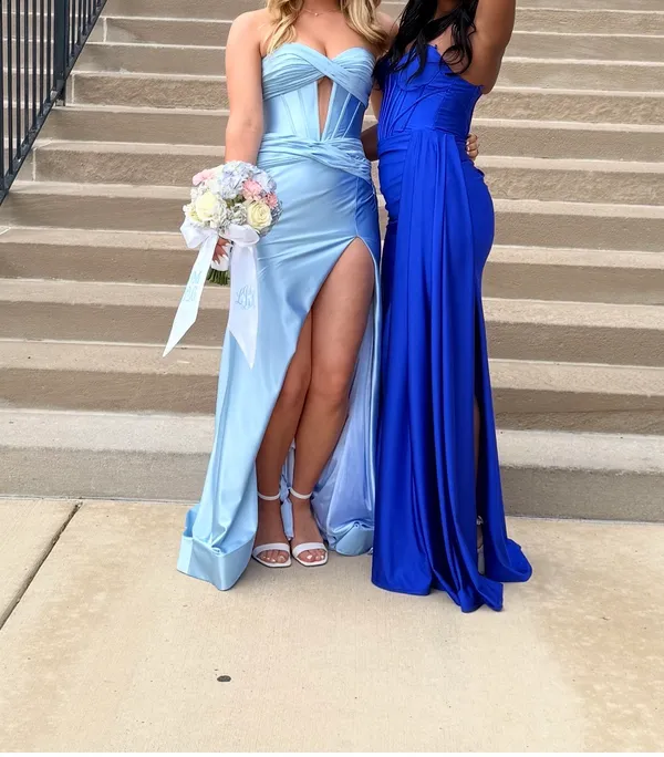 Sherri Hill Dress Style 56161 Ice Blue - Image 3