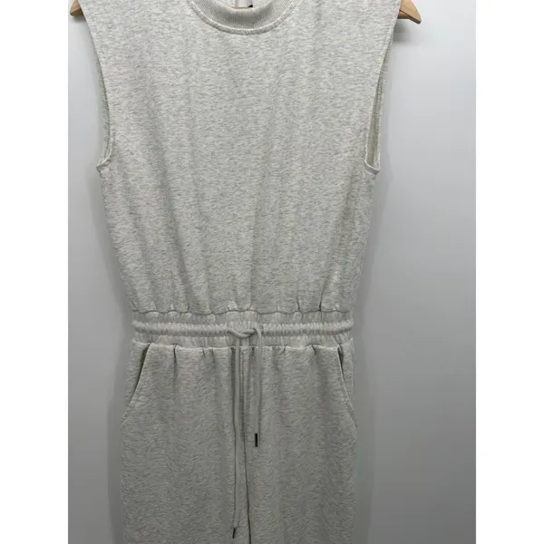 Womens Minimalist Sweat Jumpsuit XS‎ Gray Jogger One Piece Clean Girl - Image 4