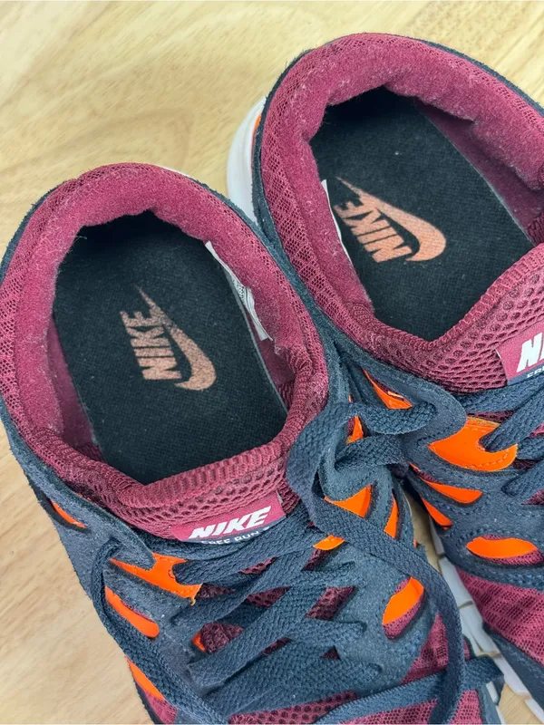Nike Women’s Free‎ Run 2 Lace Up Running Shoes Burgundy Blue Size 8.5 DM8195-600 - Image 9
