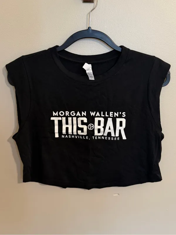 Gildan Morgan Wallen THIS BAR Cropped Top - Image 2