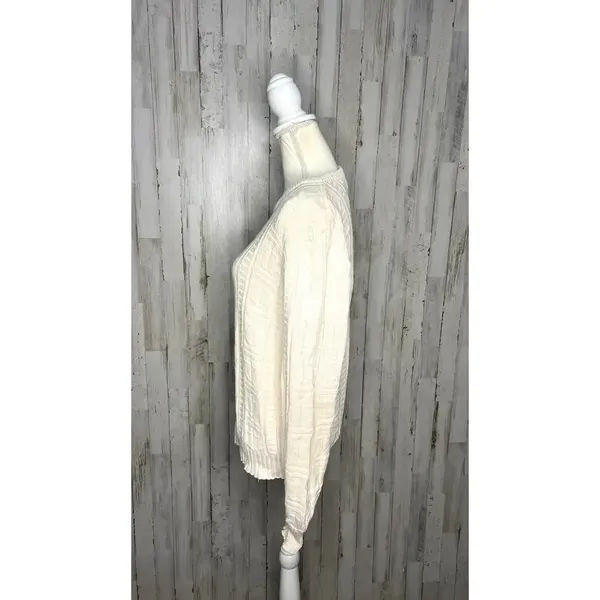 Vintage J.G. Hook Women's XL Ivory Knit Anchor‎ Long Sleeve Pullover Sweater - Image 5