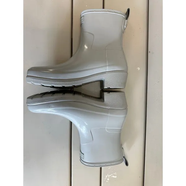 Hunter Refined Low Heel Biker Gloss Duo Waterproof Rain Boots 8 - Image 5