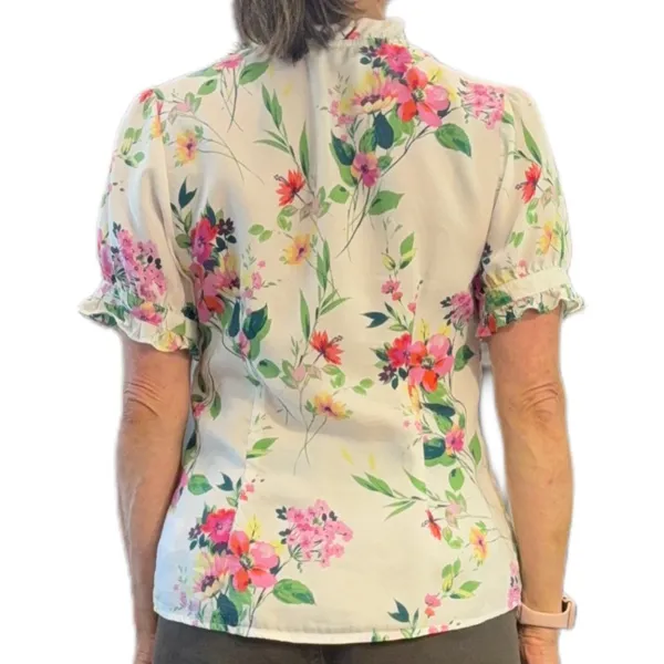 Size Small Kut From The Cloth Floral, Button Down, Ruffle Collar - Image 4