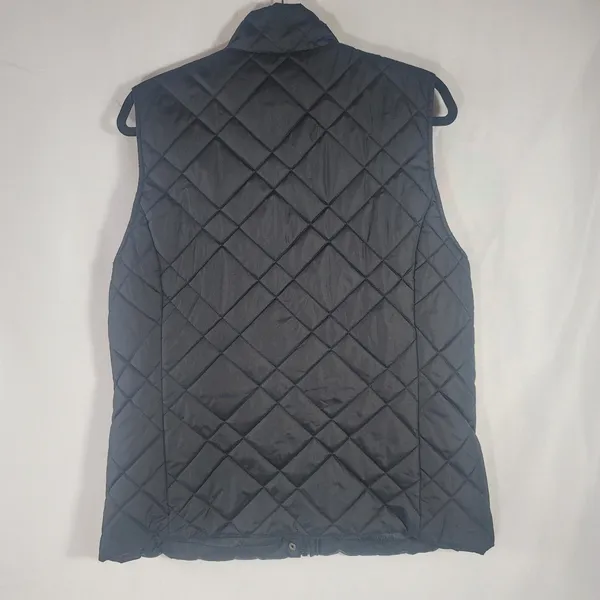 Jones New York Sport Womens Black Quilted Toggle Puffer Vest Size L Unique Hooks - Image 2