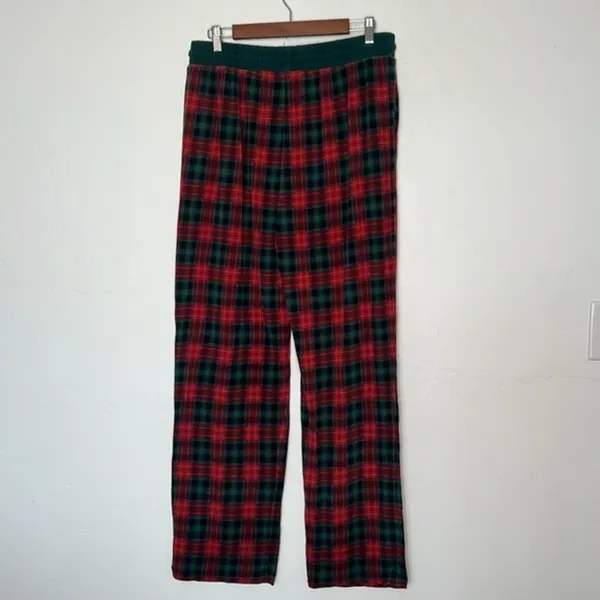 Little Sleepies Bamboo Pajama Pants Men XL Red Green Plaid Lounge Sleepwear - Image 2