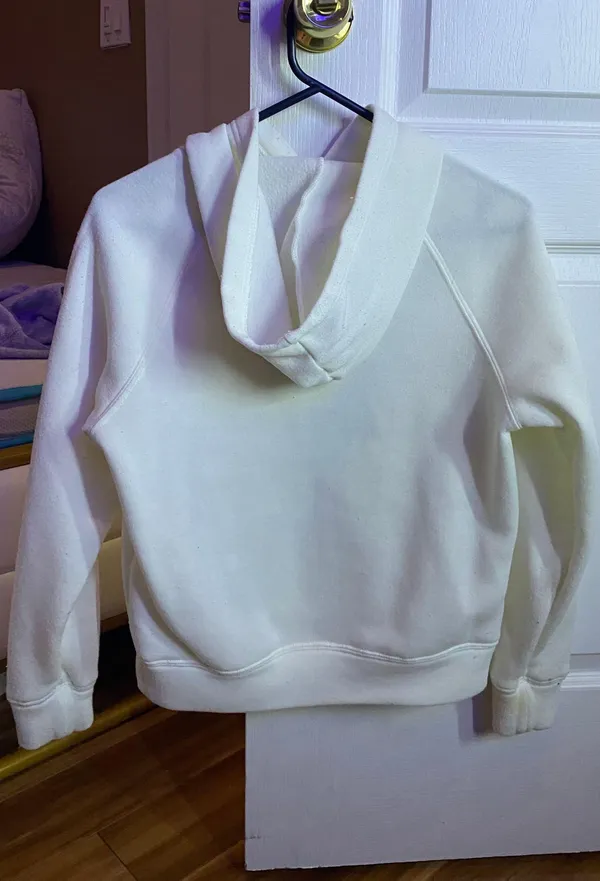 White Hoodie Size M - Image 2