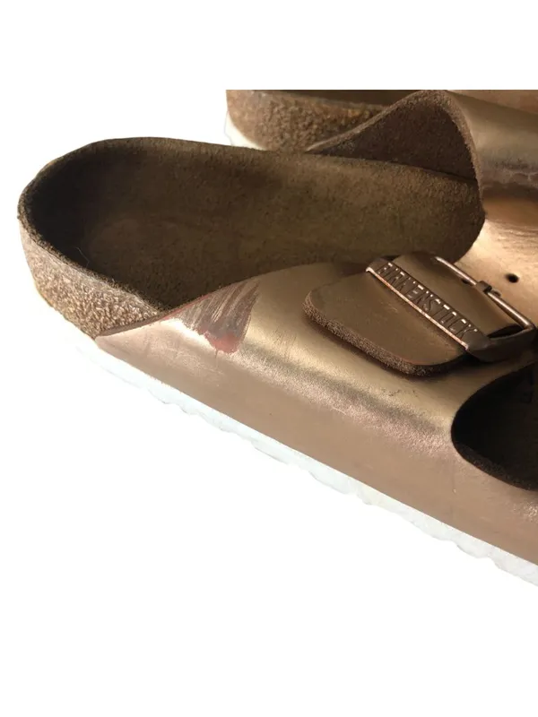 Birkenstock Arizona Sandals Metallic Copper 40 Narrow Women's Size 9 - Image 2
