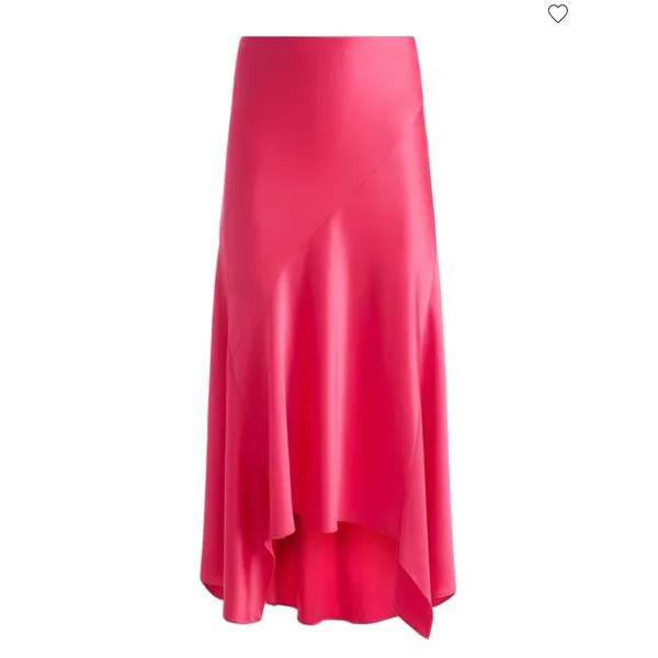 Alice + Olivia Rosa Slip Skirt Pink Asymmetric Feminine Satin Women's Size 10 - Image 6