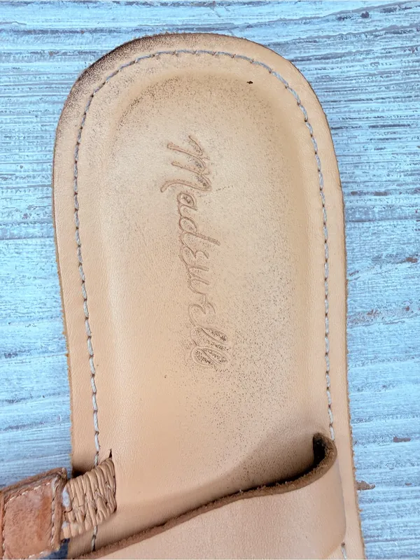 Madewell leather strappy sandals shoes brown size 9.5 - Image 2
