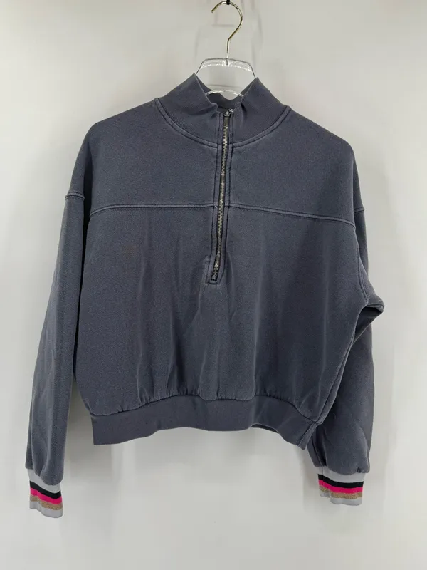 Sundry dark gray quarter‎ zip pullover sweatshirt size 1 - small - Image 5