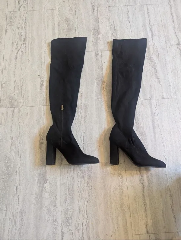 Marc Fisher Daneca Over The Knee Boots Black Womens Size 10 10m - Image 2