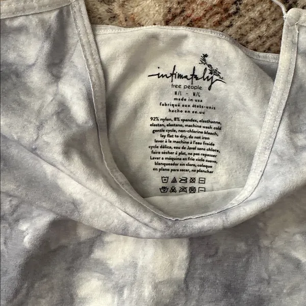 Free people skinny strap brami in washed grey - Image 3