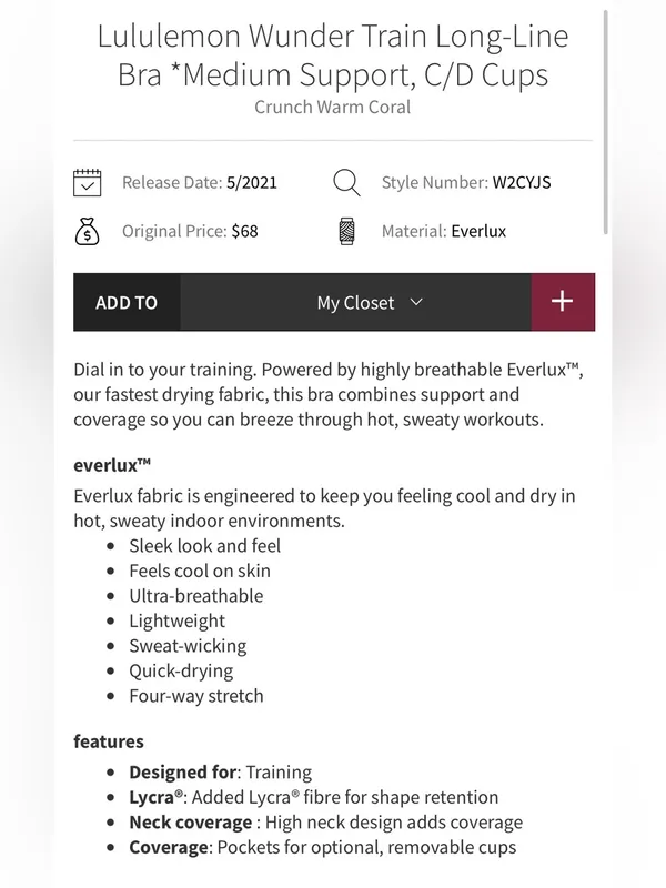 Lululemon Wunder Train High Neck Sports Bra - Image 3