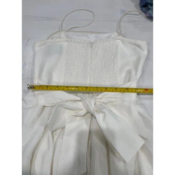 DO+BE White Ruffle Mini jumper romper Smocked Size S‎ - Image 7