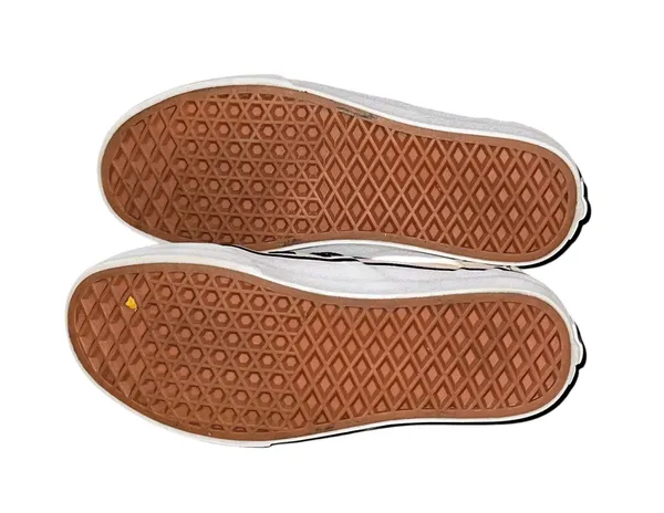 Vans cream and black canvas checkered sneakers - Image 5