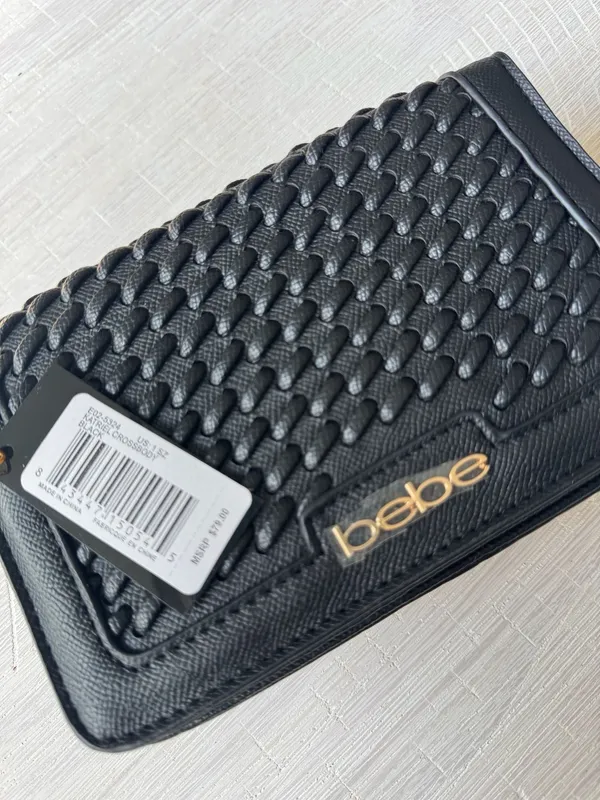 bebe Katriel Crossbody Bag in Black - Image 3