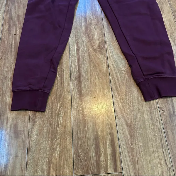 Nike Maroon Sweatpants Joggers Women Size Small Drawstring Athletic - Image 3