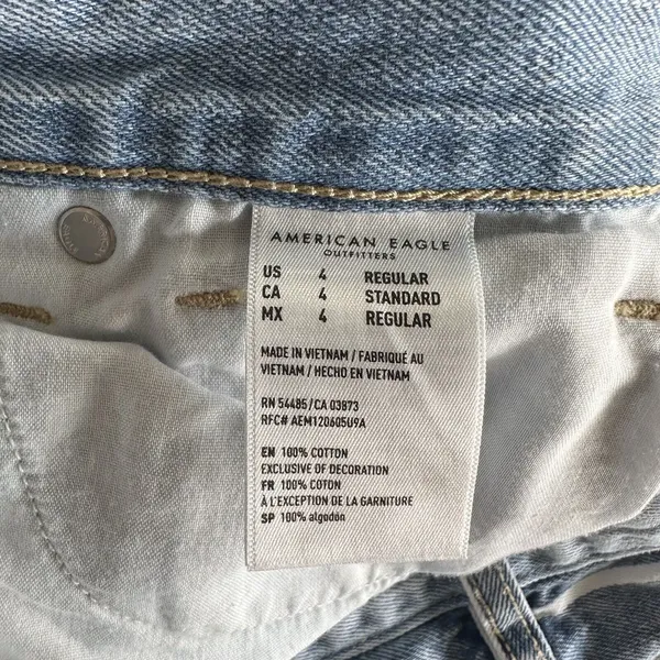 American Eagle Striped Mom Jeans Size 4 - Image 9