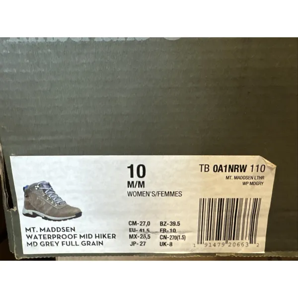 Timberland Women's Mt. Maddsen Mid Leather Waterproof Hiking Boot 10 NWB - Image 6