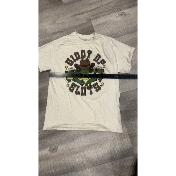 Cowboy T-shirt Spencers Graphic SZ M Giddy Up Funny , Frogs, Humor - Image 3