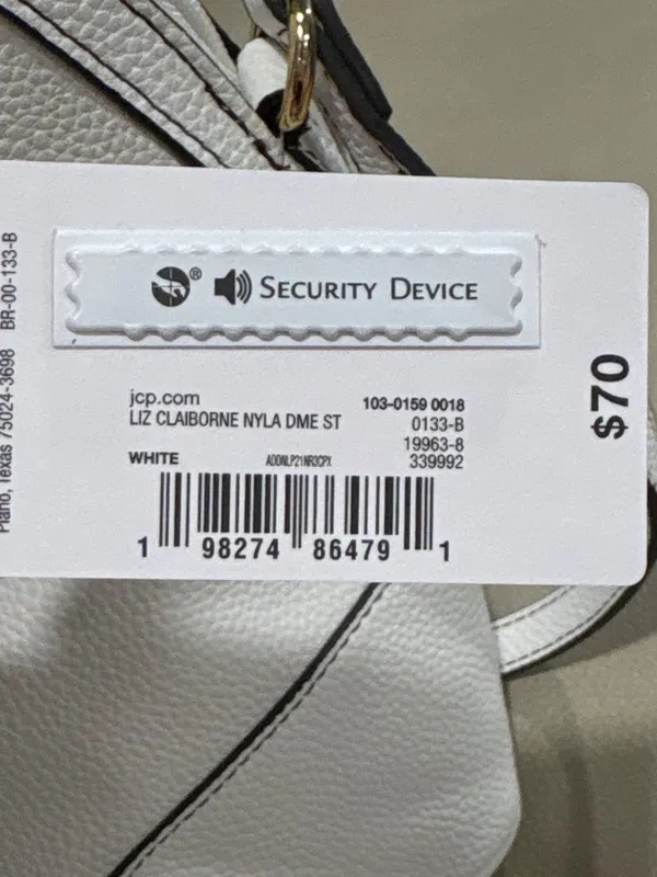 Liz Claiborne Nayla Dome Satchel Handbag in White New Womens Tote Bag Purse - Image 10