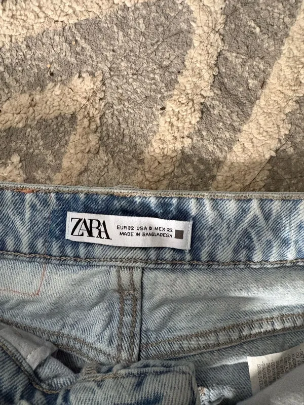 Zara light blue high waisted jean shorts 0 - Image 3