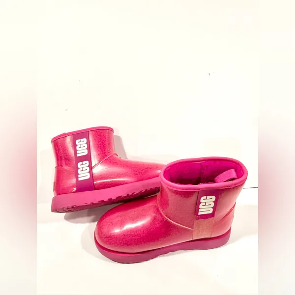 UGG Pink Clear Mini Boots Women’s 7 Waterproof Shearling Cozy Winter - Image 11