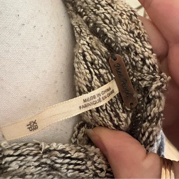 FREE PEOPLE Kai Hooded Bohemian Cardigan Wool Blend Size‎ XS - Image 5