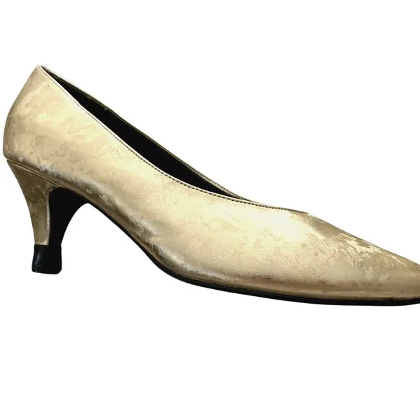 Premiere Collection Carolyn Gold Print Ballroom Dance Shoes Smooth Modern Waltz - Image 4