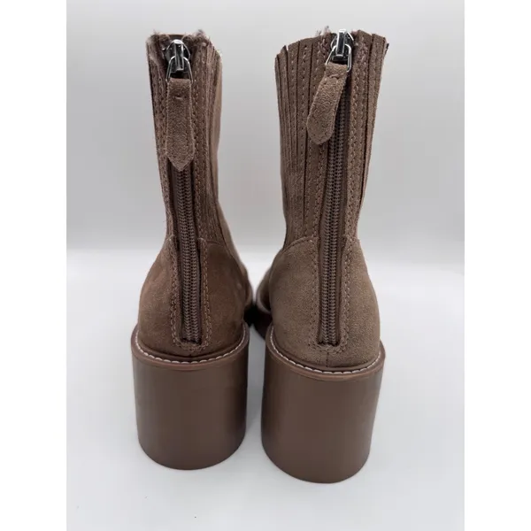 Dolce Vita‎ Hopper Suede Lug Sole Ankle Boots Brown Chunky Heel Women's 8.5 - Image 5