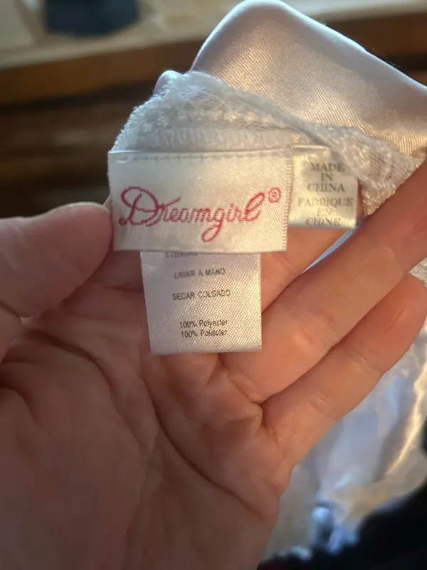 Dreamgirl White Silk Lingerie Nightie - Image 2