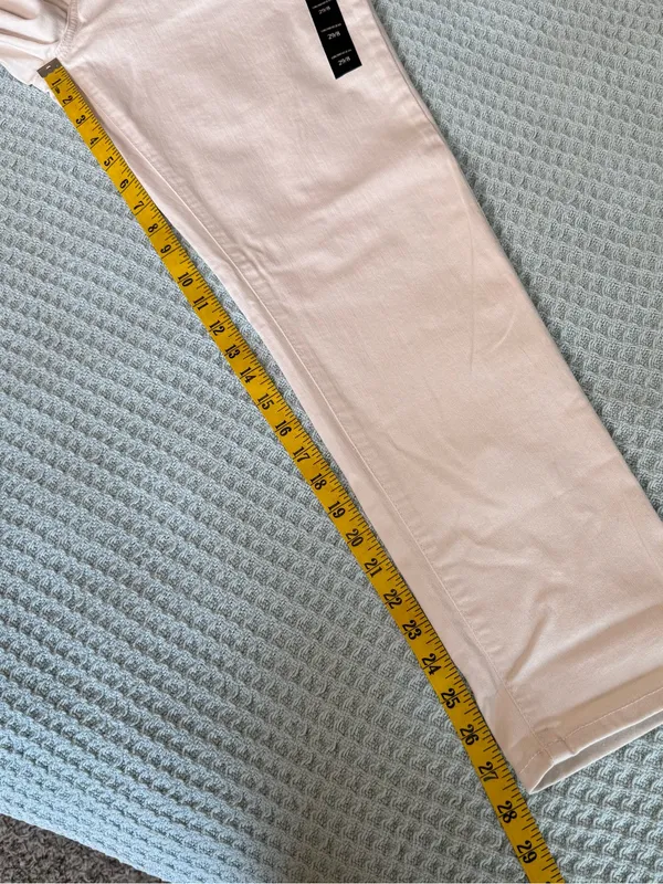 NWT Banana Republic Factory Girlfriend Jeans Womens 29/8 Ecru Cream Denim Pants - Image 9
