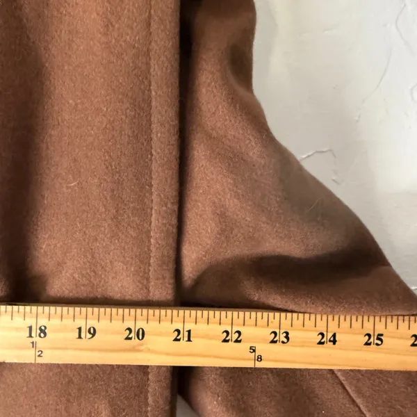 Vintage Max New York Wool Blend Long Coat Brown Large‎ Clean Girl Peppy Academia - Image 7