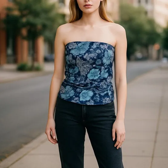 Free People Floral Paisley Tube Top - Image 4