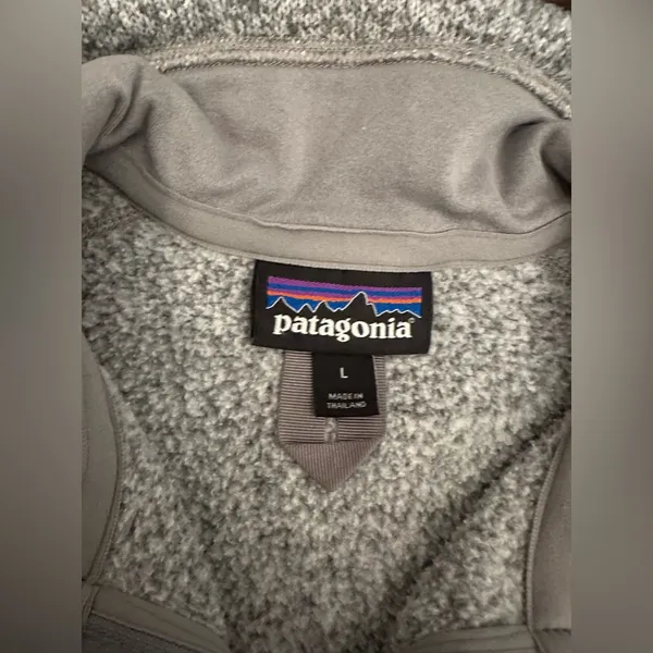 Patagonia Women’s Better Sweater 1/4 Zip Pullover Birch White- Size Large - Image 3