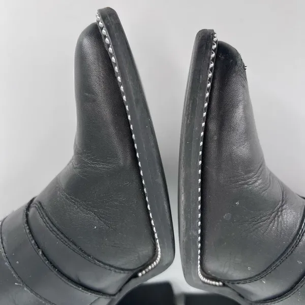 Steve Madden studded double‎ side zippers Ankle Booties Leather buckles size 7.5 - Image 5