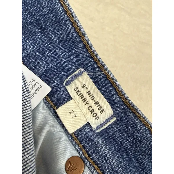 Madewell Size 27‎ Skinny Jeans Womens 9'' Mid Rise Blue Denim Button Fly Pants - Image 9