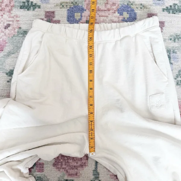 Free People Balloon Knit Joggers Size Large Ivory Lounge Athleisure Baggy - Image 6