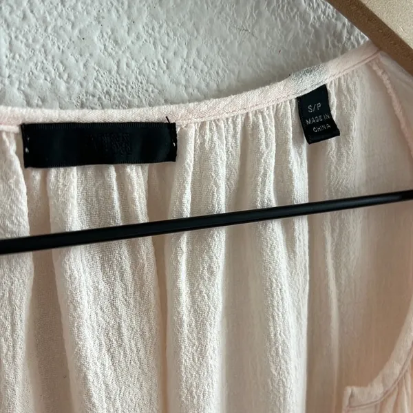 ATM Gauze Cotton Dress in Petal Boho Lagenlook Airy 100% Cotton Coastal Small - Image 3