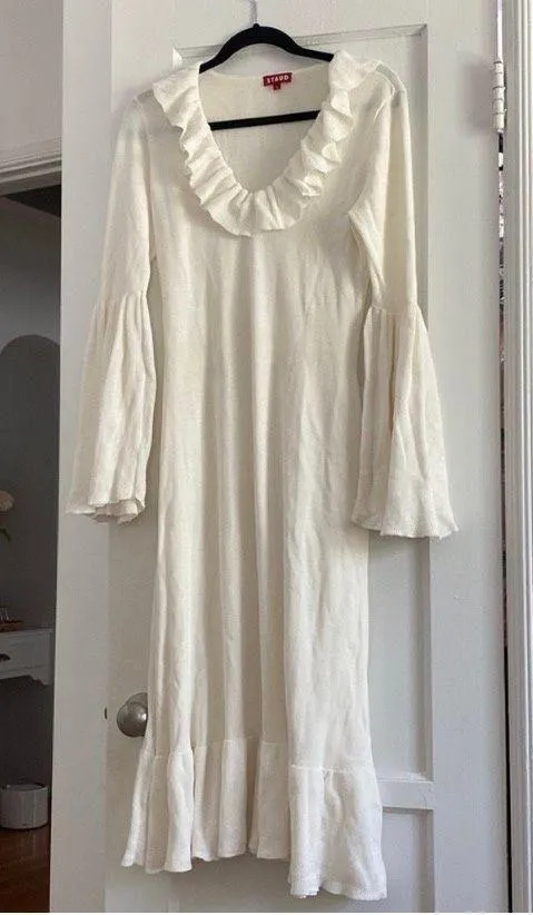 STAUD Elrow White Knit Dress - Image 2