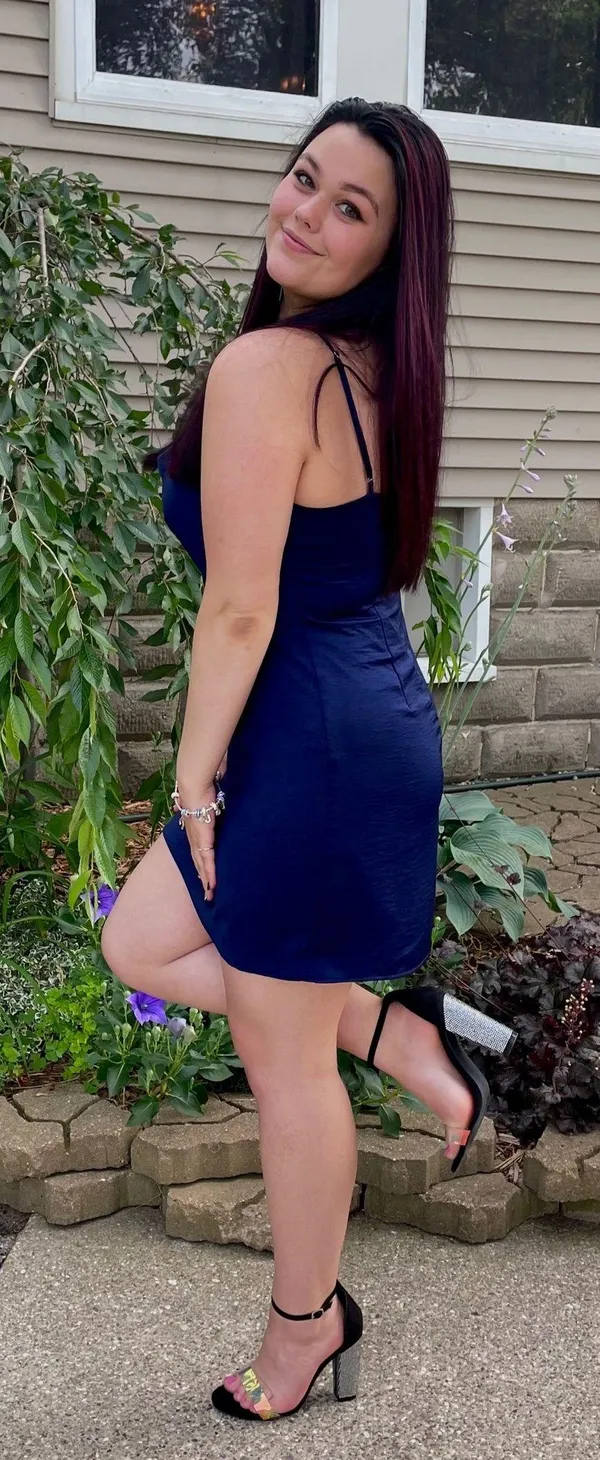 Altar'd State Blue Silk Dress - Image 2