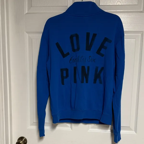 PINK Victoria's Secret Blue Zip-Up Top - Image 6